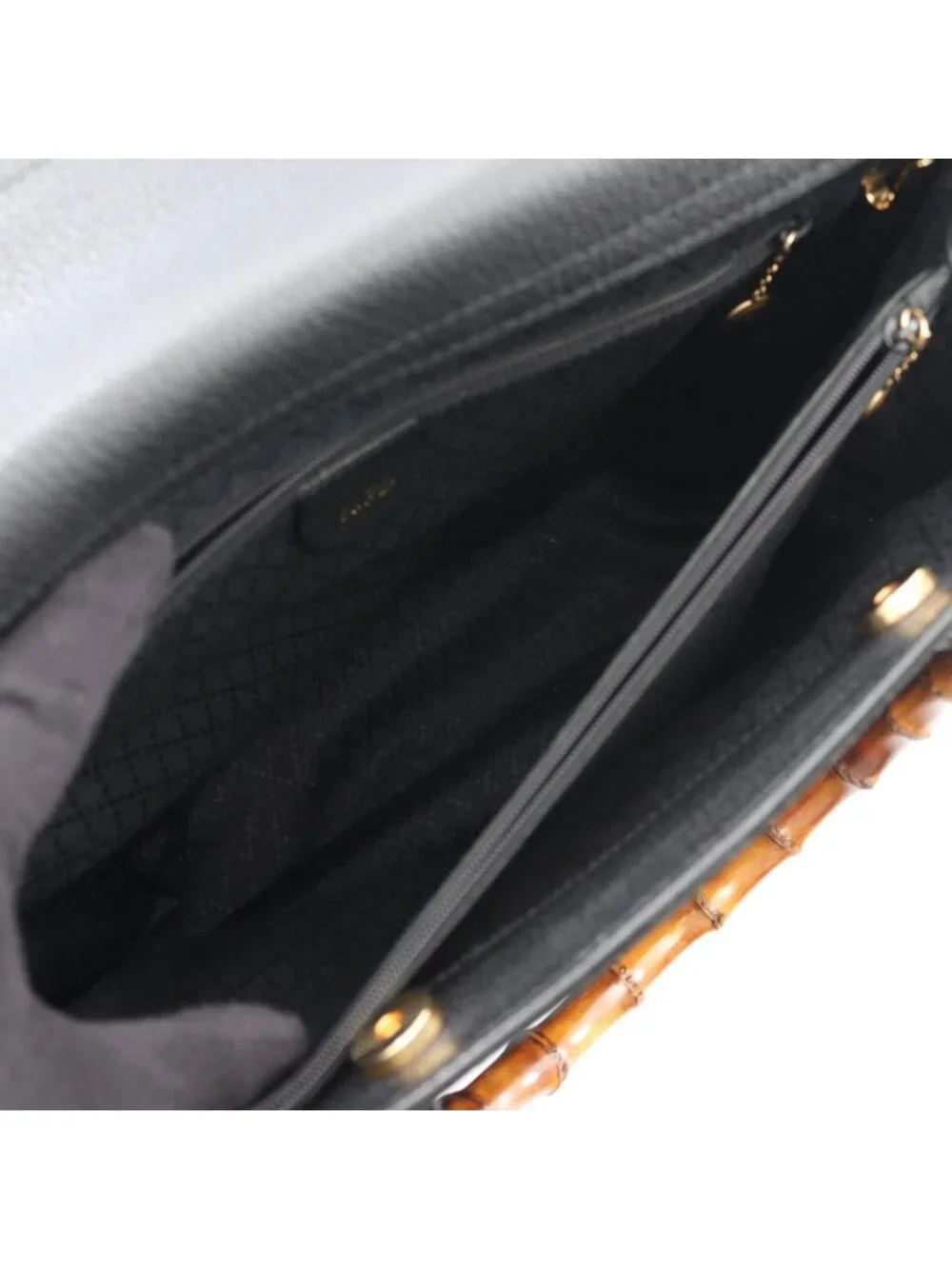 Gucci Bamboo 2-Way 002 125 Black Leather Shoulder